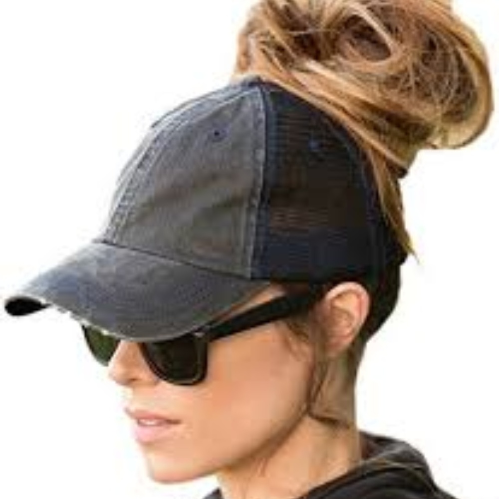 DENIM WASHED BLACK BASEBALL HAT - Picture 2 of 2